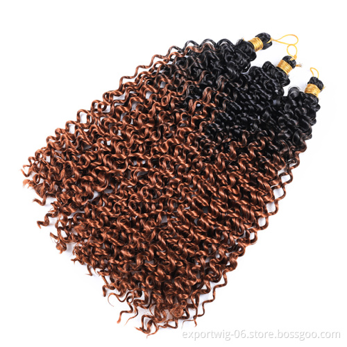 Synthetic Water Wave Crochet Braiding Hair 14" Crochet Hair Extensions Water Deep Wave Braids